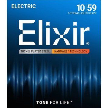 Струны для электрогитары Elixir Anti-Rust NanoWeb 7-String Light Heavy (10-59)
