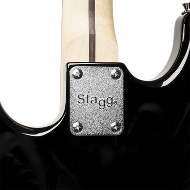 Электрогитара, форма: Stratocaster Stagg S300 BK