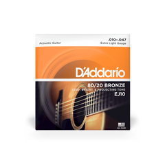 Струны для акустической гитары D'ADDARIO EJ10