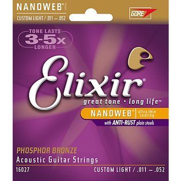 Струны для акустической гитары Elixir AC NW CL 11-52