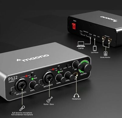 Аудіоінтерфейс Maono PS22