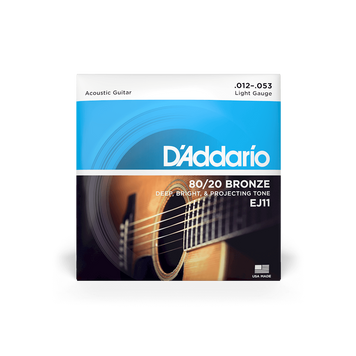 Струны для акустической гитары D'ADDARIO EJ11 12-53