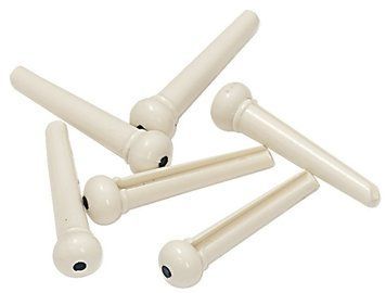 Шпильки для струнотримача акустичної гітари GEWA 555003 Bridge plug DotWhite (6 шт.)