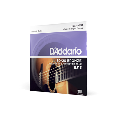 Струны для акустической гитары D'ADDARIO EJ13 11-52