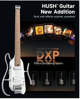 Silent гітара DONNER HUSH-X PRO White
