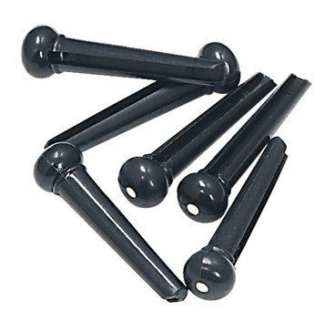 Шпильки для струнотримача акустичної гітари GEWA 555004 Bridge plug Dot Black (6 шт.)