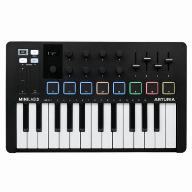 MIDI-клавиатура ARTURIA MiniLab 3 Black Edition + Arturia Analog Lab V