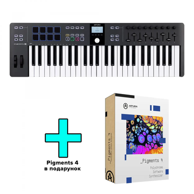MIDI-клавіатура ARTURIA KeyLab Essential 49 mk3 Black + Arturia Pigments