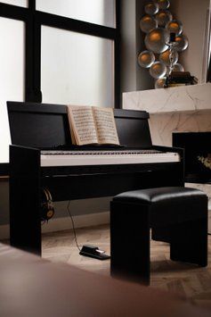 Стійка для фортепіано з кришкою GA-music SDFZK P-145/225 BK