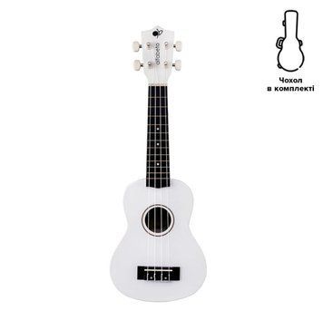 Укулеле електроакустичне Alfabeto Carbuku21 EQ White + bag