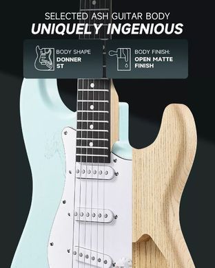 Электрогитара DONNER DST-80 Surf Green - комплект