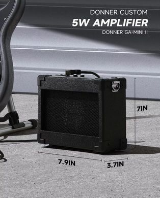 Електрогітара DONNER DST-80 Matton Black - комплект