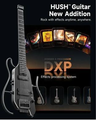 Silent гитара DONNER HUSH-X PRO Black
