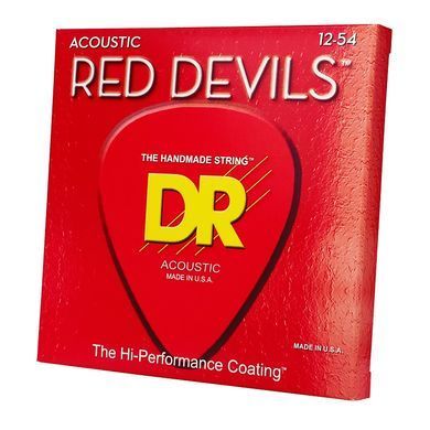 Струны для акустической гитары DR RDA-12 RED DEVILS Acoustic - Light (12-54)